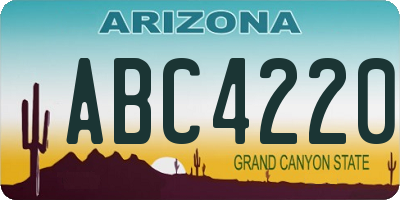 AZ license plate ABC4220