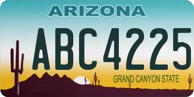 AZ license plate ABC4225