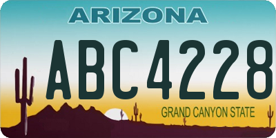 AZ license plate ABC4228