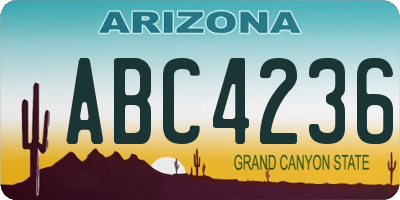 AZ license plate ABC4236