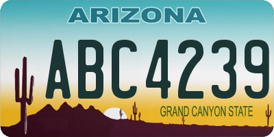 AZ license plate ABC4239