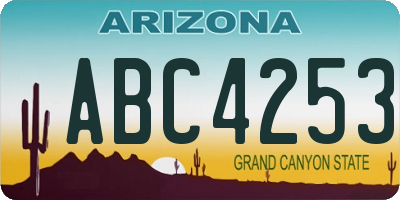 AZ license plate ABC4253