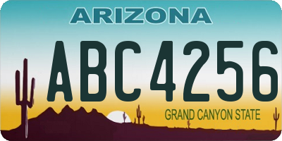 AZ license plate ABC4256
