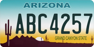 AZ license plate ABC4257