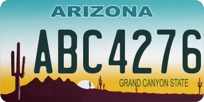 AZ license plate ABC4276