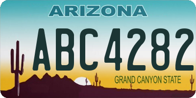AZ license plate ABC4282