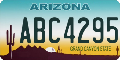 AZ license plate ABC4295