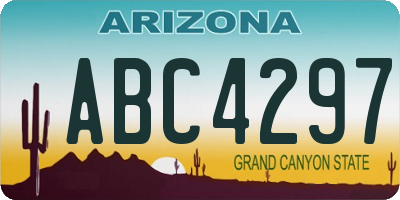 AZ license plate ABC4297