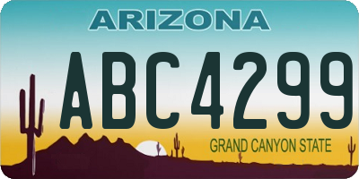 AZ license plate ABC4299