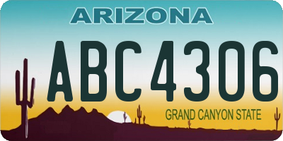 AZ license plate ABC4306