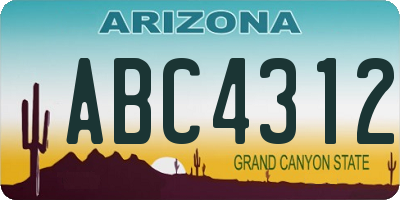 AZ license plate ABC4312