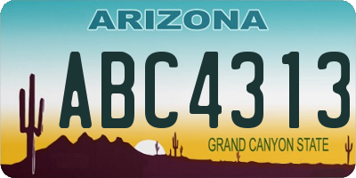 AZ license plate ABC4313