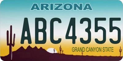 AZ license plate ABC4355