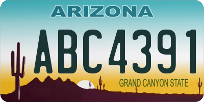 AZ license plate ABC4391