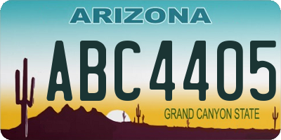 AZ license plate ABC4405