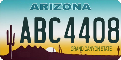 AZ license plate ABC4408