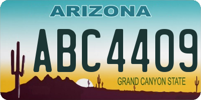 AZ license plate ABC4409