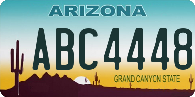 AZ license plate ABC4448