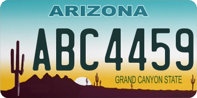AZ license plate ABC4459