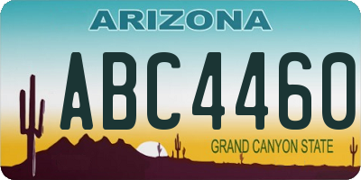 AZ license plate ABC4460
