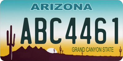 AZ license plate ABC4461