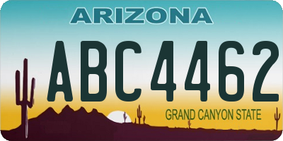 AZ license plate ABC4462