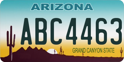 AZ license plate ABC4463