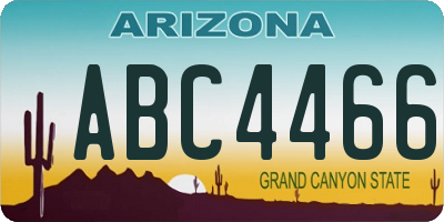 AZ license plate ABC4466