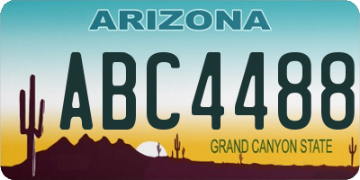 AZ license plate ABC4488