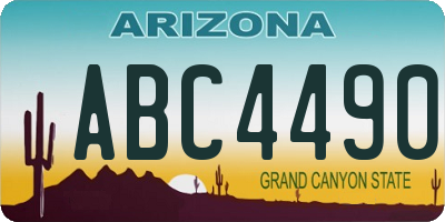 AZ license plate ABC4490
