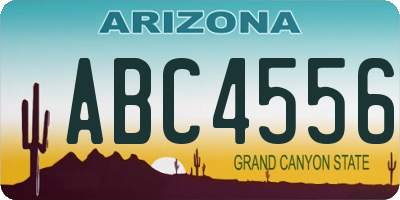 AZ license plate ABC4556