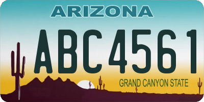 AZ license plate ABC4561