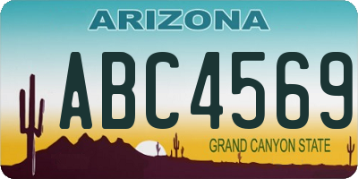 AZ license plate ABC4569