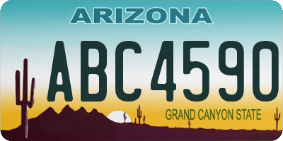 AZ license plate ABC4590