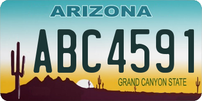 AZ license plate ABC4591