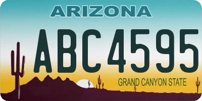 AZ license plate ABC4595