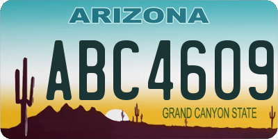 AZ license plate ABC4609