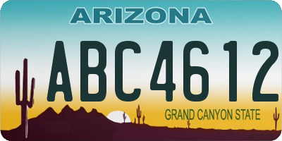 AZ license plate ABC4612