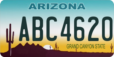 AZ license plate ABC4620