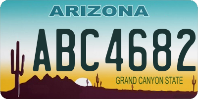 AZ license plate ABC4682