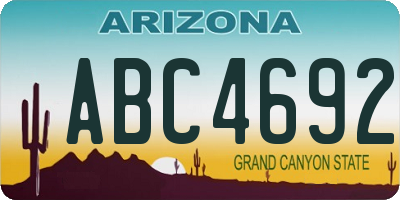 AZ license plate ABC4692