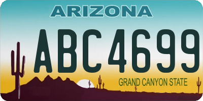 AZ license plate ABC4699
