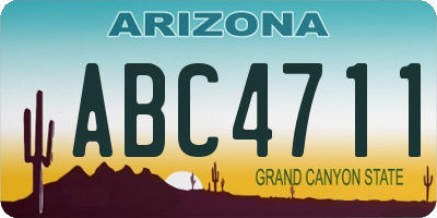 AZ license plate ABC4711