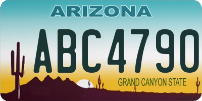 AZ license plate ABC4790