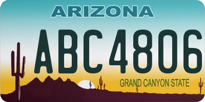 AZ license plate ABC4806