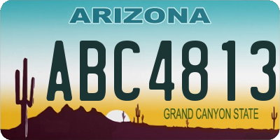 AZ license plate ABC4813