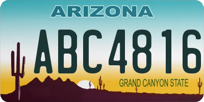 AZ license plate ABC4816