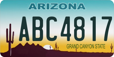 AZ license plate ABC4817
