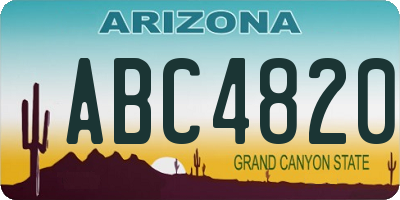 AZ license plate ABC4820