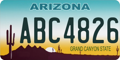 AZ license plate ABC4826